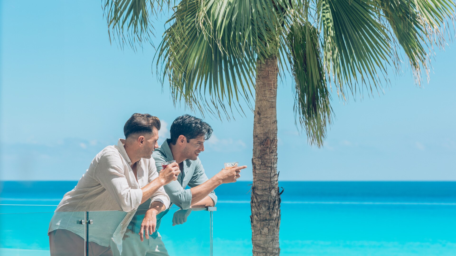 a man is sitting in the water