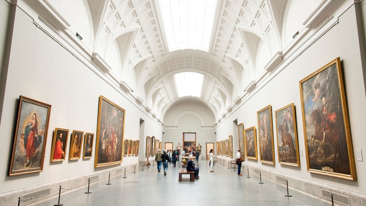 a group of people in a room