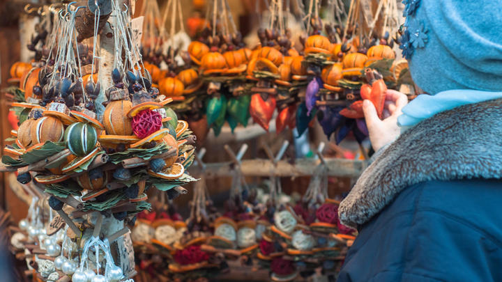 a person standing in front of a store