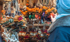 a person standing in front of a store