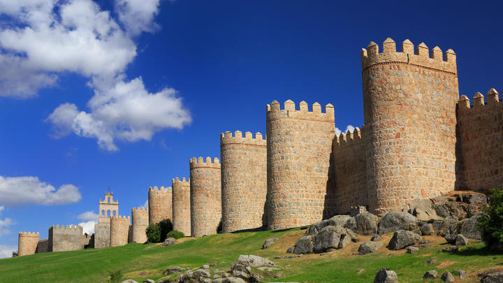 a castle on top of a rock