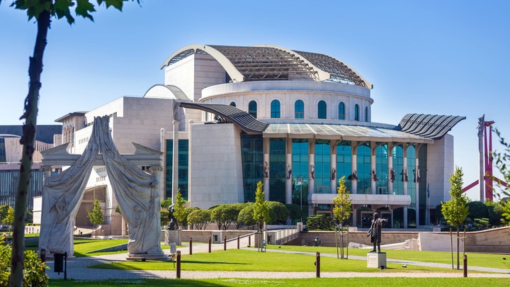 a large lawn in front of a building