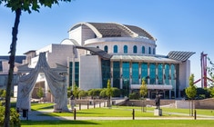 a large lawn in front of a building