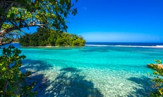 a blue pool of water