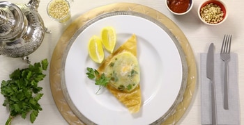 a plate of food on a table