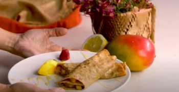 a plate of food on a table